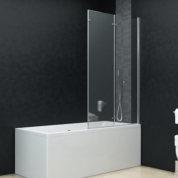 vidaXL Duschvägg fällbar 3 paneler ESG 130x138 cm