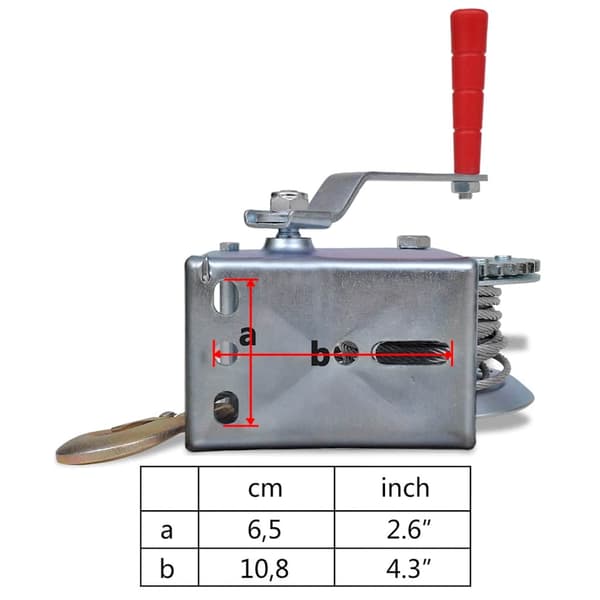 vidaXL Handvinsch 544 kg Silver