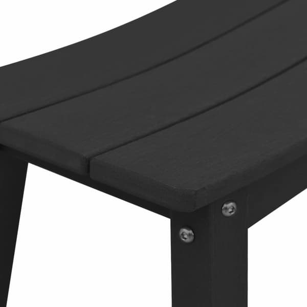 vidaXL Trädgårds Bar Set 4 st Svart HDPE art
