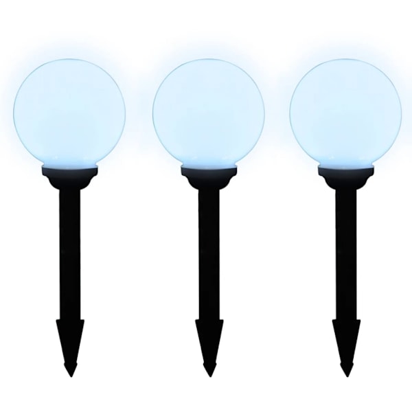 vidaXL Utomhuslampor 6 st LED 20 cm med markspett Vit