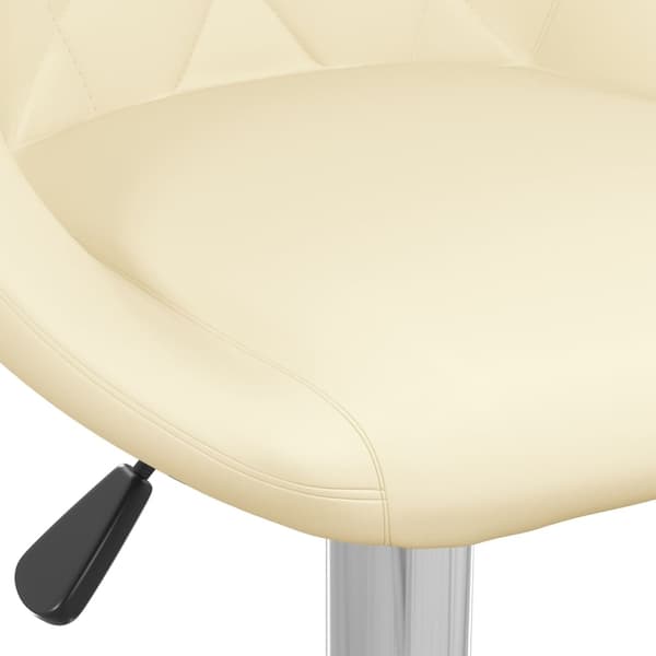 vidaXL Barstolar 2 st gräddvit konstläder Creme