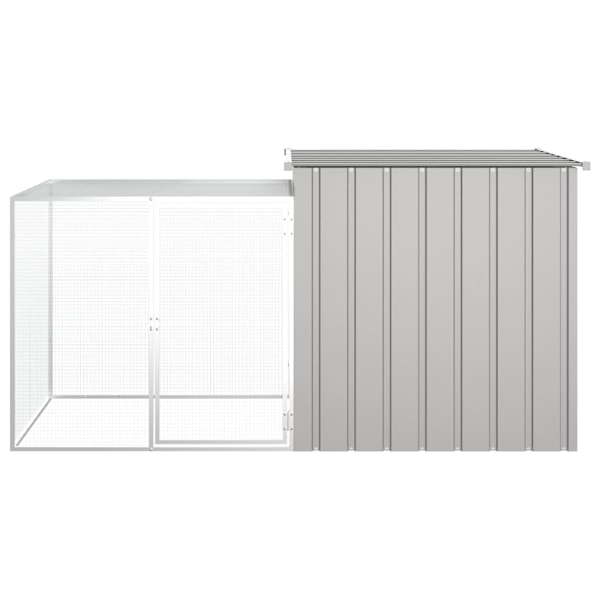 vidaXL Hönsbur grå 200x91x100 cm galvaniserat stål Grå
