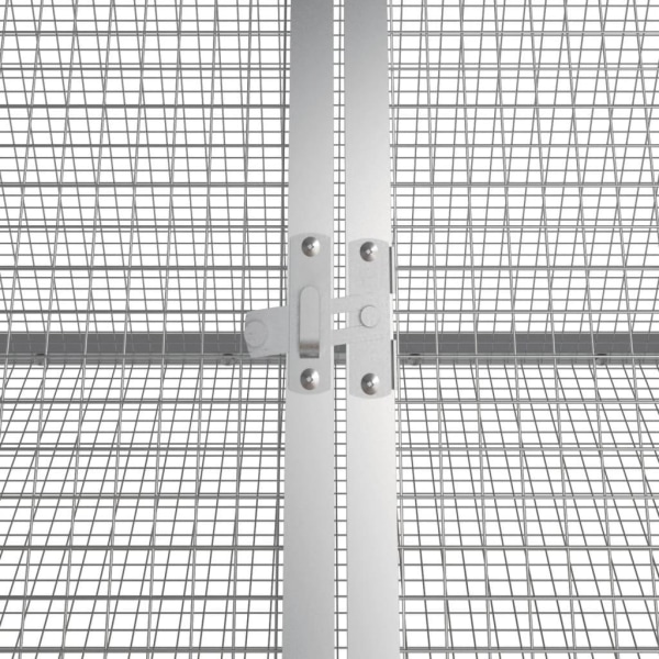 vidaXL Kaninbur grå 201,5x80,5x71 cm galvaniserat stål Grå