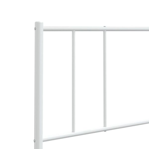 vidaXL Huvudgavel metall vit 90 cm Vit