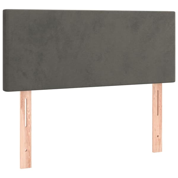 vidaXL Ramsäng med madrass mörkgrå 100x200 cm sammet Grå
