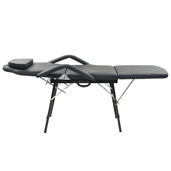 vidaXL Bärbar behandlingsstol konstläder 185x78x76 cm svart Svart