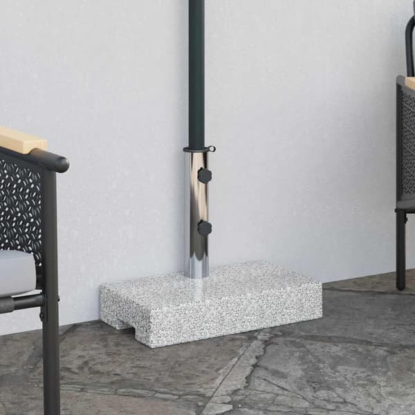 vidaXL Parasollfot granit rektangulär 25 kg grå