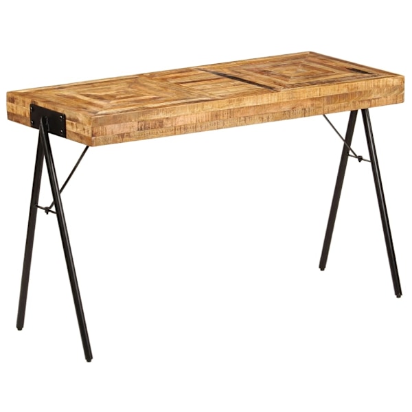 vidaXL Skrivbord massivt mangoträ 118x50x75 cm Brun