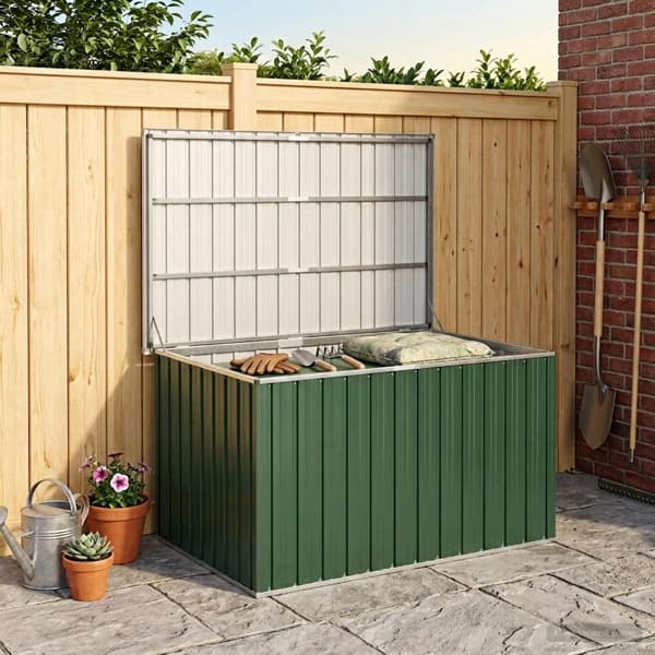 vidaXL Dynbox grön 149x99x93 cm Grön