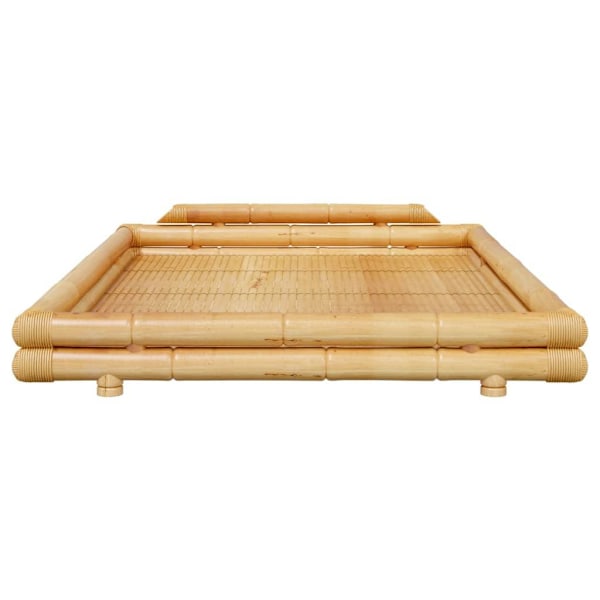 vidaXL Sängram bambu 140x200 cm Brun