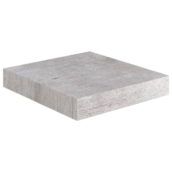 vidaXL Svävande vägghyllor 4 st betonggrå 23x23,5x3,8 cm MDF grå