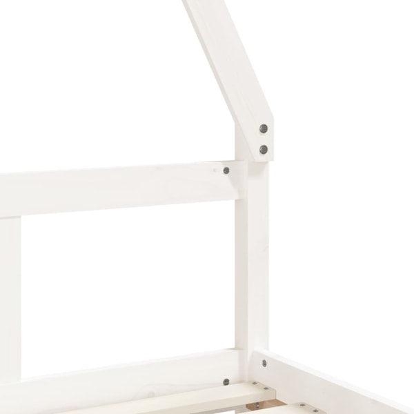 vidaXL Sängram för barnsäng vit 80x160 cm massiv furu Vit