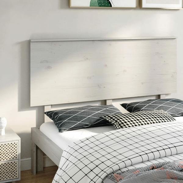 vidaXL Sänggavel vit 154x6x82,5 cm massiv furu Vit