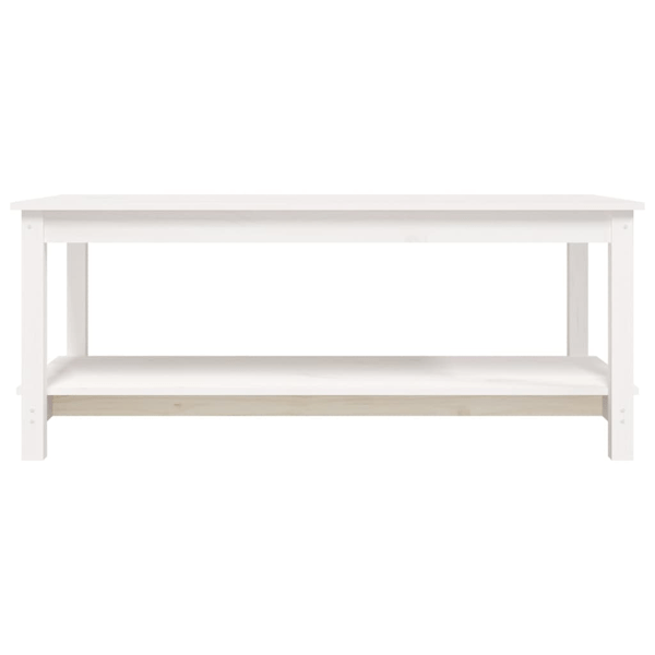 vidaXL Soffbord vit 110x55x45 cm massiv furu Vit
