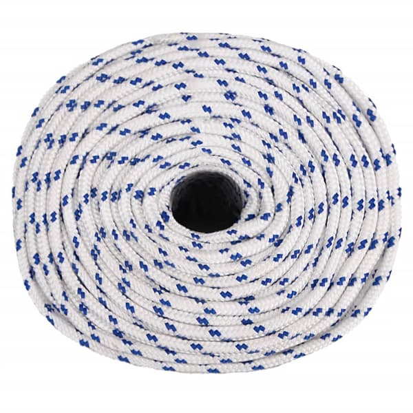 vidaXL Båtlina vit 8 mm 25 m polypropylen