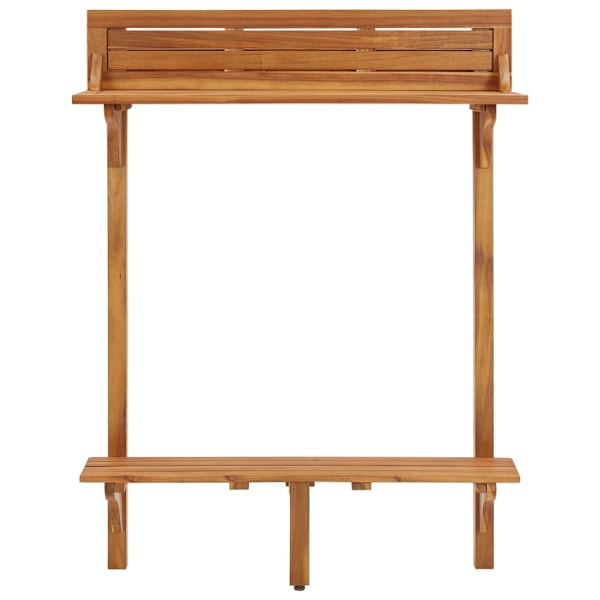 vidaXL Balkongbord 90x37x122,5 cm massivt akaciaträ Brun