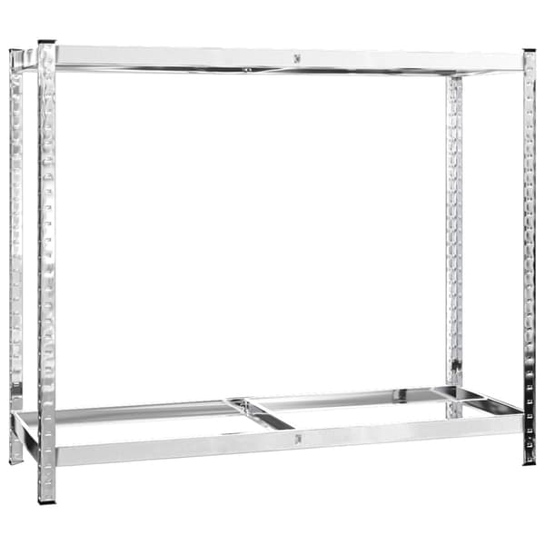 vidaXL Däckställ 2 hyllplan silver 4 st 110x40x110 cm stål Silver