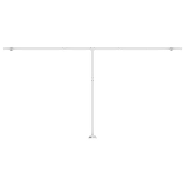 vidaXL Fristående markis manuellt infällbar 600x350 cm blå/vit Blå