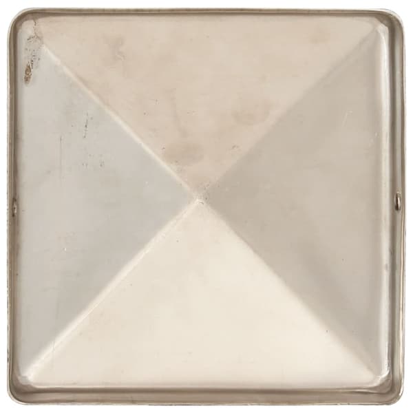 vidaXL Stolphattar pyramid 6 st rostfritt stål 101x101 mm Silver
