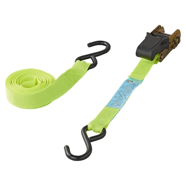 ProPlus Spännrem med Spärrhake + 2 Krokar, 4 st, 5 m 320205 Grön