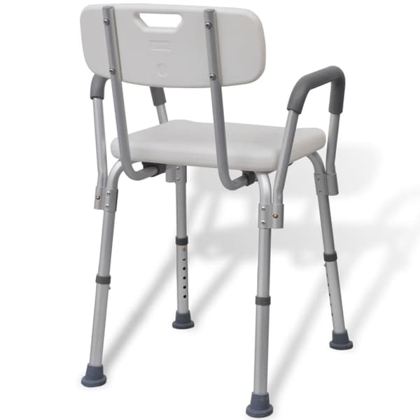 vidaXL Duschstol aluminium vit Vit