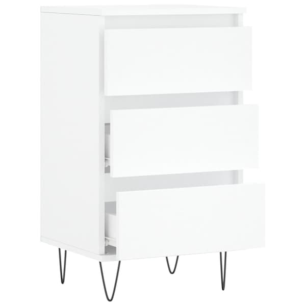 vidaXL Byrå vit 40x35x70 cm konstruerat trä Vit