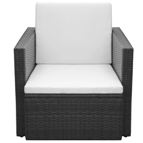 vidaXL Fåtölj konstrotting 65x65x73 cm svart Svart