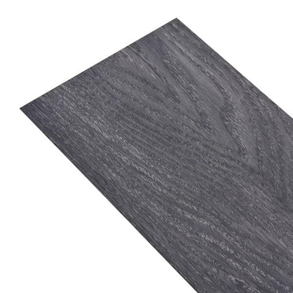 vidaXL Självhäftande PVC-golvplankor 5,21 m² 2 mm svart och vit Svart