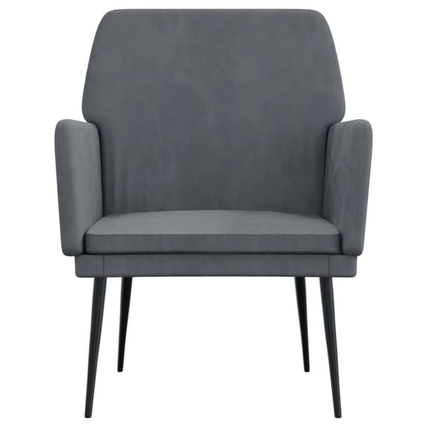 vidaXL Fåtölj mörkgrå 62x79x79 cm sammet Grå