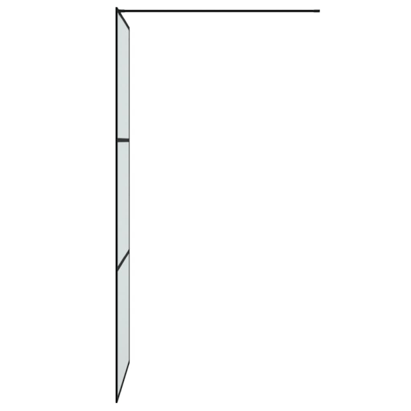 vidaXL Duschvägg svart 80x195 cm frostat ESG-glas Svart