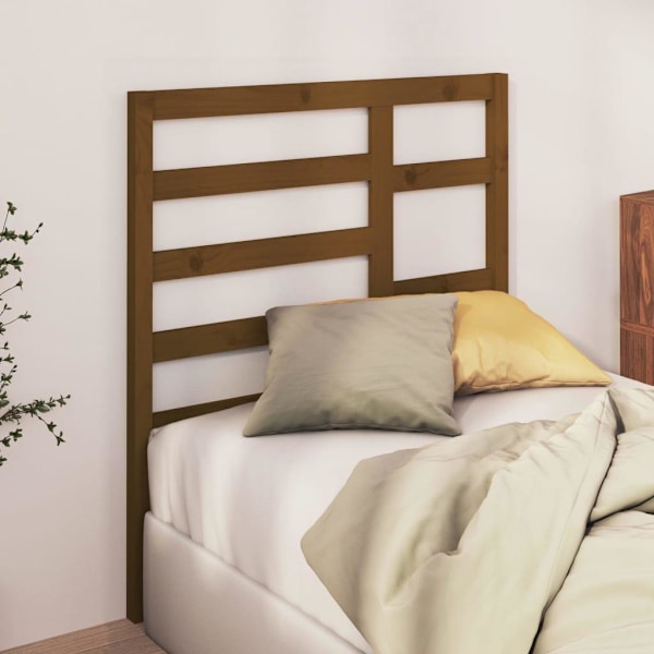 vidaXL Sänggavel honungsbrun 81x4x104 cm massiv furu Brun