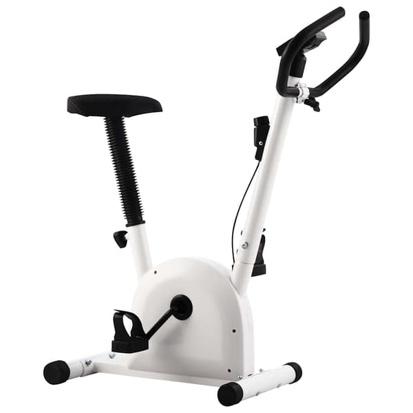 vidaXL Träningscykel remdrift vit Vit