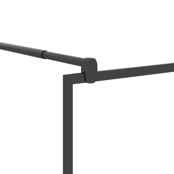 vidaXL Duschvägg 80x195cm ESG-glas med stendesign svart Svart