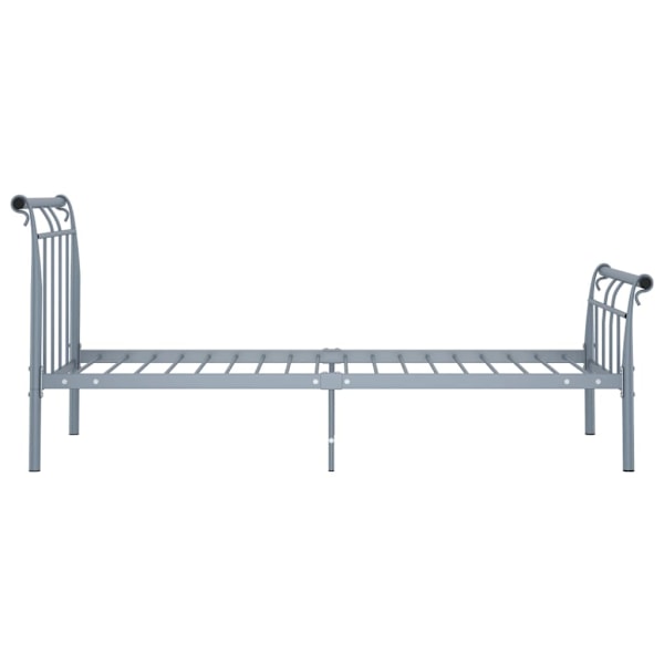 vidaXL Sängram grå metall 90x200 cm grå