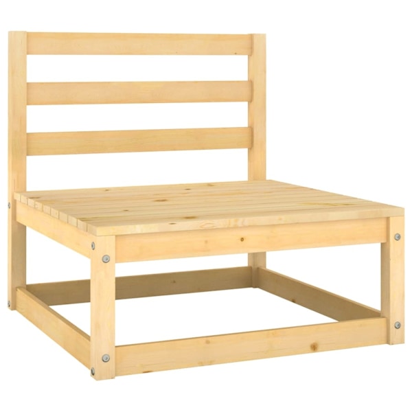 vidaXL Loungegrupp med dynor 2 delar massiv furu grå
