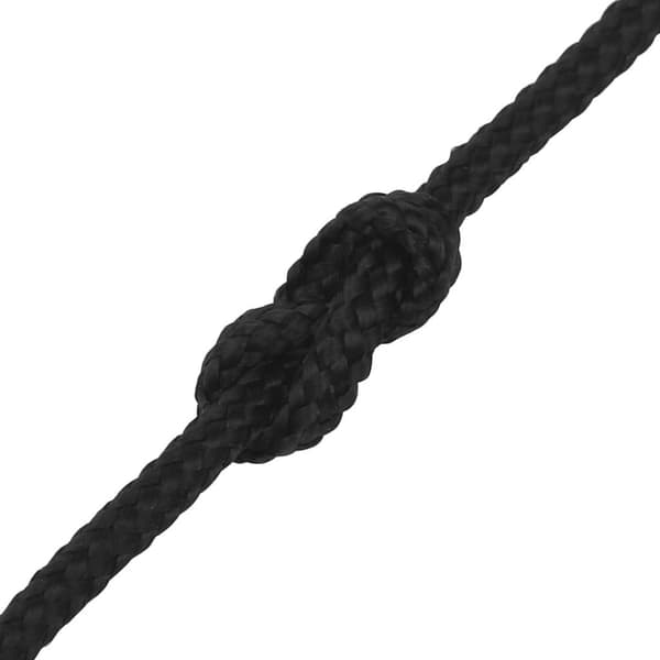 vidaXL Båtlina helsvart 2 mm 100 m polypropen