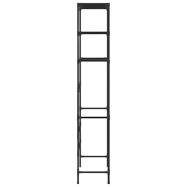 vidaXL Toaletthylla med 3 hyllplan svart 53x28x169 cm Svart