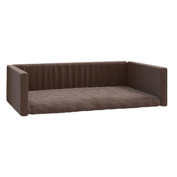 vidaXL Hundbädd för bil brun 110x70 cm linnelook Brun