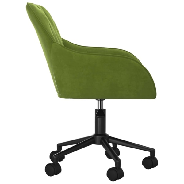 vidaXL Snurrbar kontorsstol ljusgrön sammet Grön