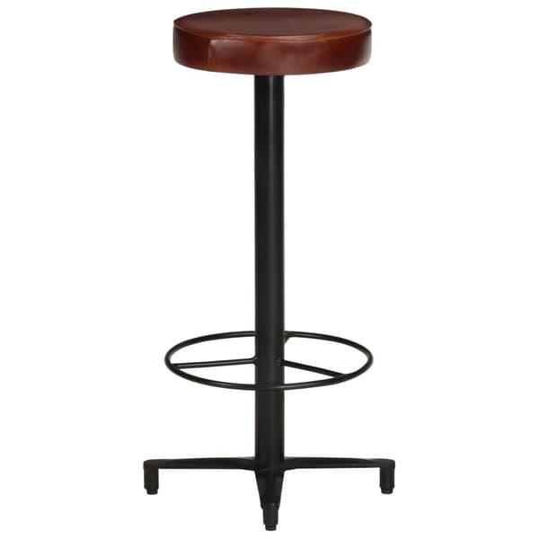 vidaXL Barstolar 2 st 76 cm äkta läder Brun