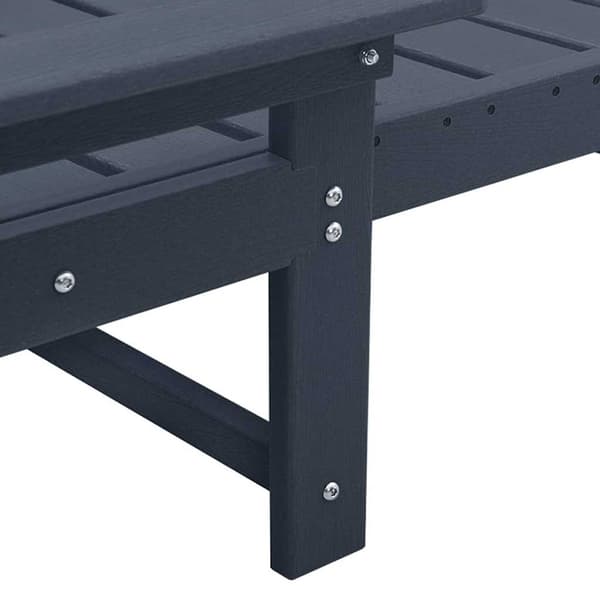 vidaXL Solstol Reclining 3 pcs Marinblå polyeten Marinblå