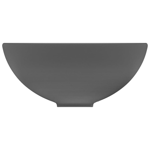 vidaXL Lyxigt runt handfat matt mörkgrå 32,5x14 cm keramik grå