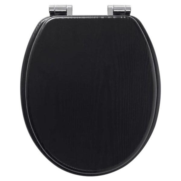 Tiger Toalettsits med mjuk stängning Blackwash MDF svart 252030746 Svart