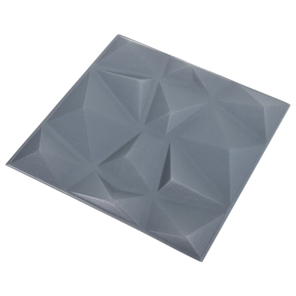vidaXL 3D-väggpaneler 24 st 50x50 cm diamant grå 6 m² grå