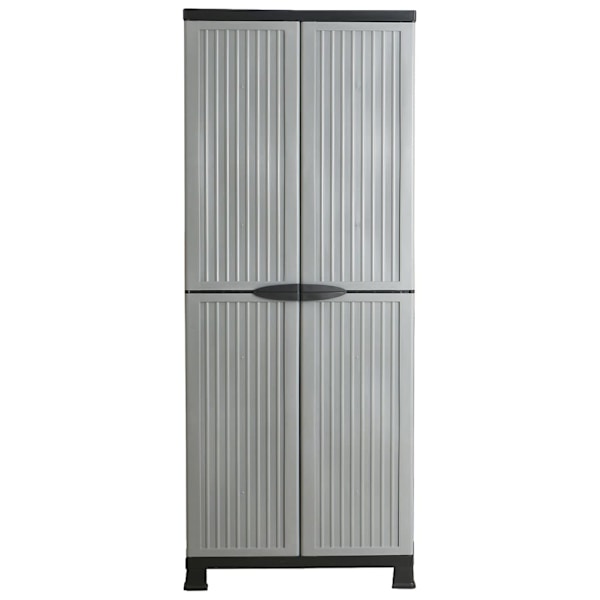 vidaXL Plastskåp 68x39x171,5 cm grå