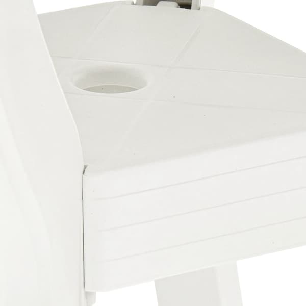 vidaXL Cafébord vit 70x70x72 cm plast Vit