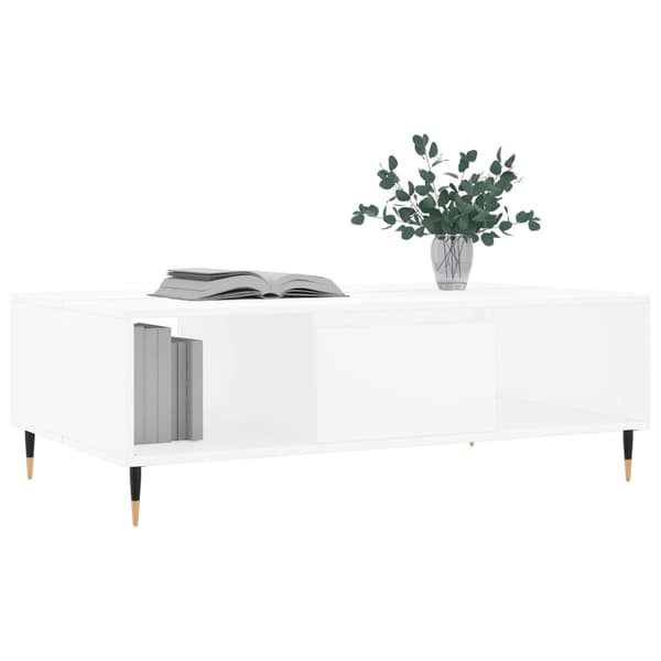 vidaXL Soffbord vit 104x60x35 cm konstruerat trä Vit