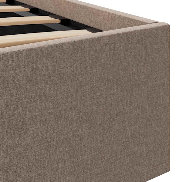 vidaXL Sängram hydraulisk förvaring utan madrass taupe 140x200 cm Taupe
