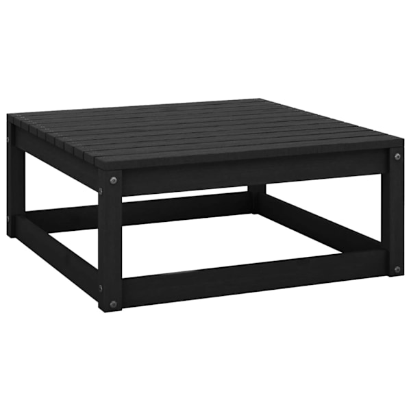 vidaXL Loungegrupp med dynor 5 delar massiv furu Svart