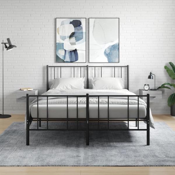 vidaXL Väggmonterade sängbord 2 st grå sonoma 35x35x20 cm Grå